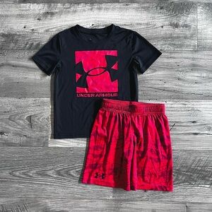Boys Under Armour T-Shirt and Shorts Set